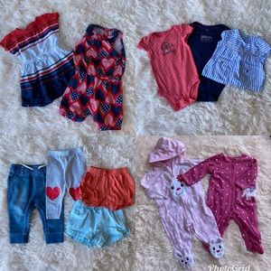 11 pcs! 6-9 month baby girl lot / set of clothes